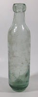 Antique 1800s Round Bottom 9" Tall Heavy Green Blue Cork Top Glass Bottle