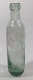 Antique 1800s Round Bottom 9" Tall Heavy Green Blue Cork Top Glass Bottle