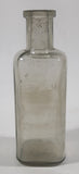 Vintage Contents 4 Fl Oz 5" Tall Embossed Glass Cork Top Bottle