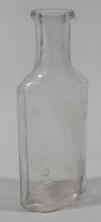 Antique 1907 Patent Sept 24th 07 3 3/4" Tall Embossed Glass Cork Top Medicine Bottle with Measurements