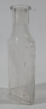 Antique 1907 Patent Sept 24th 07 3 3/4" Tall Embossed Glass Cork Top Medicine Bottle with Measurements