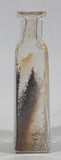 Vintage Malkin's Best Contents 4 Fl Oz 4 3/4" Tall Embossed Glass Cork Top Flavoring Bottle