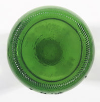 Vintage Returnable 6 1/2" Tall Embossed Lettering Green Glass Bottle