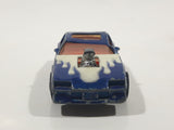 Rare 1987 Hot Wheels Turbotrax Turboglo Blown Camaro Blue Die Cast Toy Car Vehicle