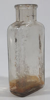Antique Whittemore Boston U.S.A. 5 Fluid Oz Shoe Polish 5 1/4" Tall Embossed Lettering Glass Bottle