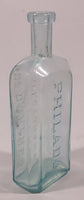 Antique Dr. D. Jayne's Expectorant Philada Tonic 6 5/8" Tall Aqua Glass Bottle