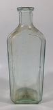 Antique Wampole 8 1/4" Tall Aqua Glass Bottle