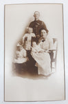 Antique Gibson Co Vancouver and Victoria Soldier With His Wife and Three Children 5" x 8" Family Photo Picture On Thin Hardboard