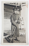 Antique Soldier 3 1/4" x 5 1/2" Black and White Photo Picture