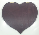 Heart Shaped Yellow Star Green and White Square Purple with Black Border Wood Chess Board Wall Hanging