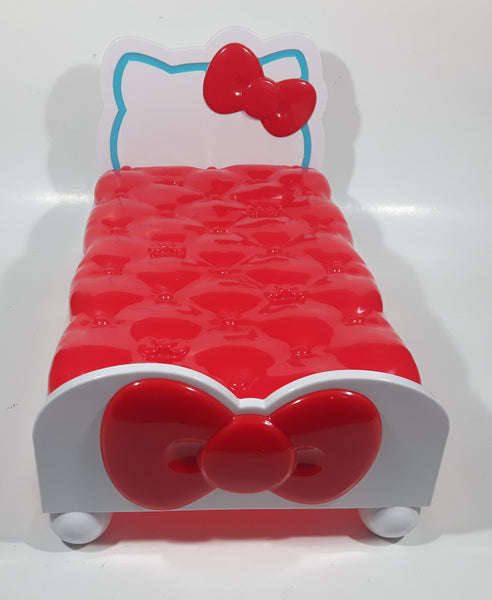 2013 Blip Toys Sanrio Hello Kitty "This belongs to Hello Kitty and _______" 14" Long Red and White Doll Bed