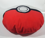 Nintendo Pokemon Pokeball Red White and Black 18" Stuff Round Toy Pillow with Pouch