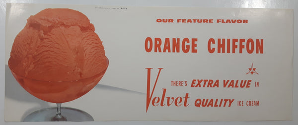 Vintage Our Feature Flavor Orange Chiffon There's Extra Value In Velvet Quality Ice Cream Store Window Advertisement