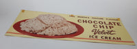 Vintage This Month's Feature Flavour Chocolate Chip Velvet Ice Cream Store Window Advertisement