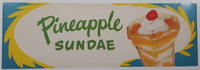 Vintage Pineapple Sundae Store Window Advertisement