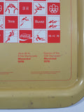 Vintage 1976 Coca-Cola Montreal Olympic Games 10 3/4" x 14 3/4" Metal Beverage Serving Tray