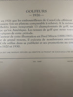 Vintage 1973 Coca Cola 1926 Golfing Couple 10 3/4" x 14 3/4" Metal Beverage Serving Tray