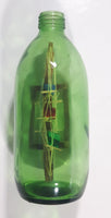 Vintage Mexican Rdo de Manzanillo Detail Miniature Ship in Cork Top 7 1/4" Long Green Glass Bottle