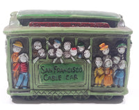 Vintage San Francisco Street Car Hard Vinyl Hand Painted Coin Bank Made in Hong Kong