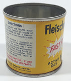 Vintage 1970s Standard Brands Canada Fleischmann's Fast Rising Active Dry Yeast 4 Oz 2 1/2" Tall Tin Metal Can