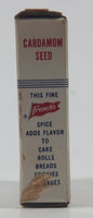 Vintage French's Cardamom Seed "Spice Adds Zest To Food" Small 2 1/2" Tall Food Box Never Opened