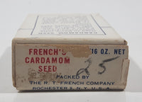 Vintage French's Cardamom Seed "Spice Adds Zest To Food" Small 2 1/2" Tall Food Box Never Opened
