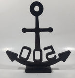 500 Black Enamel Anchor 8" Tall Heavy Metal Nautical Ornament
