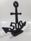 500 Black Enamel Anchor 8" Tall Heavy Metal Nautical Ornament