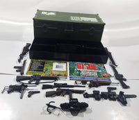1999 Hasbro G. I. Joe with Battle Gear Weapons Equipment Plastic Army Green Footlocker