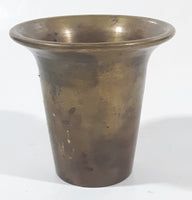 Antique Italian Style Handles Claw Foot 8 1/4" Tall Brass Spittoon with Heavy Brass Catcher Cup