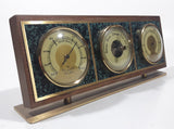 Vintage Focal West Germany Wood Cased Weather Station Barometer Hygrometer Temperature