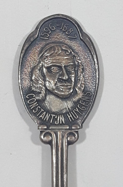 Constantijn Huygens 1596 - 1687 Dutch Poet Travel Souvenir Silver Plated Metal Spoon