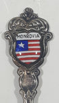 Monrovia Liberia Travel Souvenir Silver Plated Metal Spoon