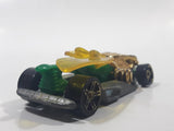 2010 Hot Wheels Insectirides Draggin' Tail Green and Chrome Gold Die Cast Toy Car Vehicle Busted Wing