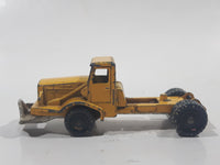 Vintage Husky Aveling Barford Dump Truck Snow Plow Yellow Die Cast Toy Car Vehicle Busted Plow