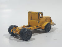 Vintage Husky Aveling Barford Dump Truck Snow Plow Yellow Die Cast Toy Car Vehicle Busted Plow