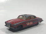 Vintage Husky Jaguar MK 10 Fire Chief Red Die Cast Toy Car Vehicle