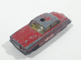 Vintage Husky Jaguar MK 10 Fire Chief Red Die Cast Toy Car Vehicle