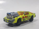 Vintage Majorette Pontiac Firebird Trans Am Fluorescent Yellow Die Cast Toy Car Vehicle with Blown Motor