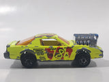 Vintage Majorette Pontiac Firebird Trans Am Fluorescent Yellow Die Cast Toy Car Vehicle with Blown Motor