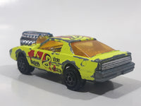 Vintage Majorette Pontiac Firebird Trans Am Fluorescent Yellow Die Cast Toy Car Vehicle with Blown Motor