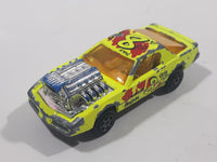 Vintage Majorette Pontiac Firebird Trans Am Fluorescent Yellow Die Cast Toy Car Vehicle with Blown Motor