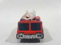 1992 Matchbox Fire Engine Ladder Truck Orange Red Die Cast Toy Car Emergency Rescue Firefighting Vehicle