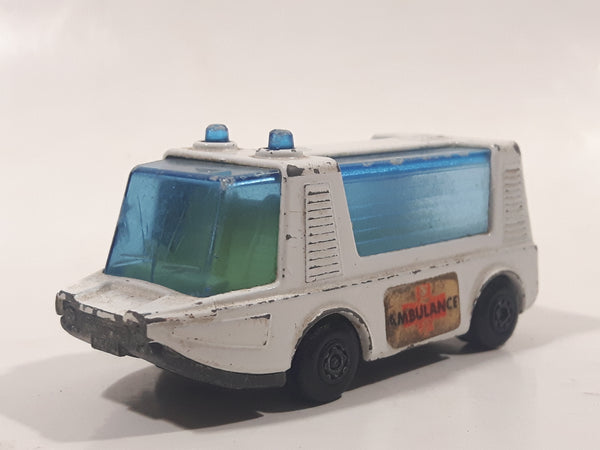Vintage 1971 Lesney Products Matchbox Superfast No. 46 Stretcha Fetcha Amphibious Ambulance Rescue White Die Cast Toy Car Emergency Vehicle