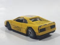 1991 Hot Wheels Ferrari 348 Yellow Die Cast Toy Car Vehicle