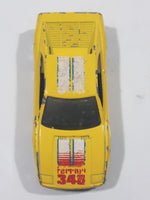1991 Hot Wheels Ferrari 348 Yellow Die Cast Toy Car Vehicle