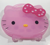 2012 Sanrio Hello Kitty Pink Stationery Storage Plastic Hinged Container