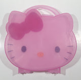 2012 Sanrio Hello Kitty Pink Stationery Storage Plastic Hinged Container
