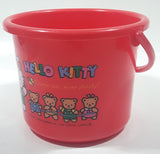 1994 Sanrio Hello Kitty Come On Everybody 3 1/2" Tall Plastic Pail Bucket Made in Japan