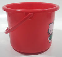 1994 Sanrio Hello Kitty Come On Everybody 3 1/2" Tall Plastic Pail Bucket Made in Japan